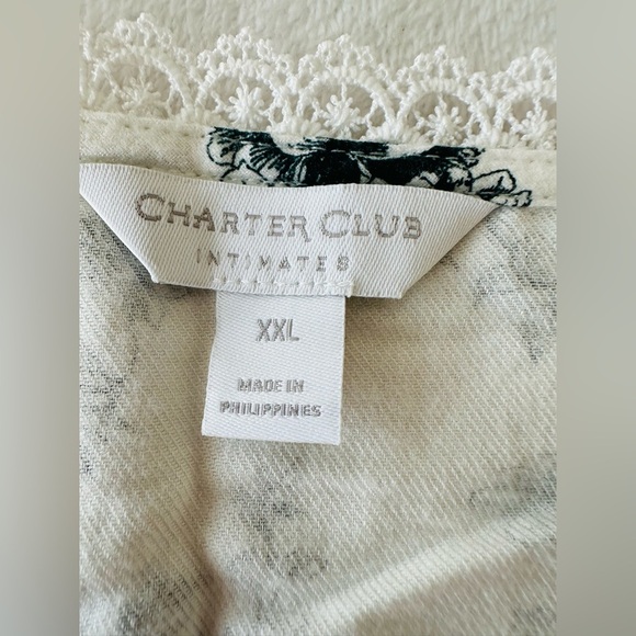 Charter Club Women’s Floral Flannel Henley Nightgown Size 2XL - Picture 6 of 8